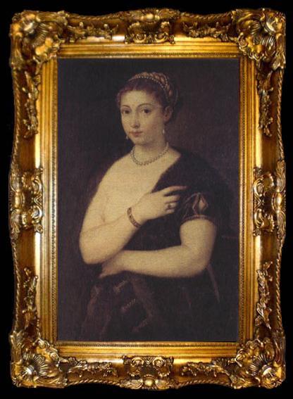 framed  Peter Paul Rubens Lady in a Fur Cloak (mk01), ta009-2